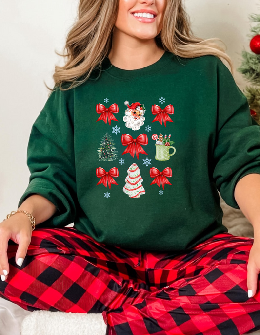 Christmas Coquette Bow T-shirt | Sweatshirt