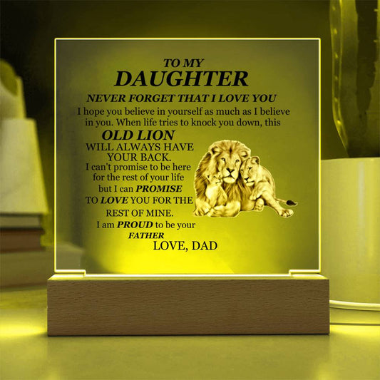 To My Daughter | Square Acrylic Plaque